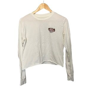 Billabong White Pipe Masters Hawaii 2019 Cropped Long Sleeve Shirt